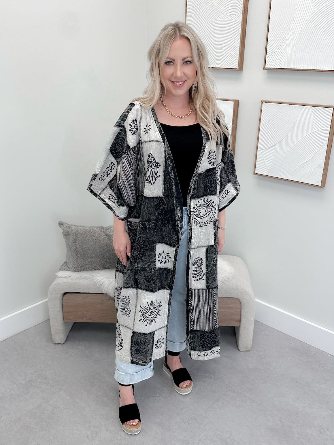 Zen Cardigan in Black Multi