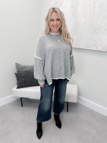 Nina Sweater in Heather Grey