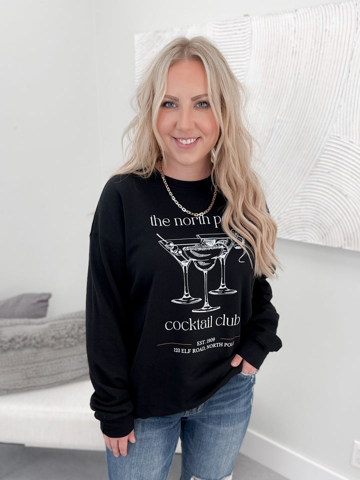 North Pole Cocktail Club Pullover in Black by Ash + Antler