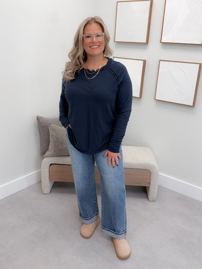 Harlyn Long Sleeve in Navy