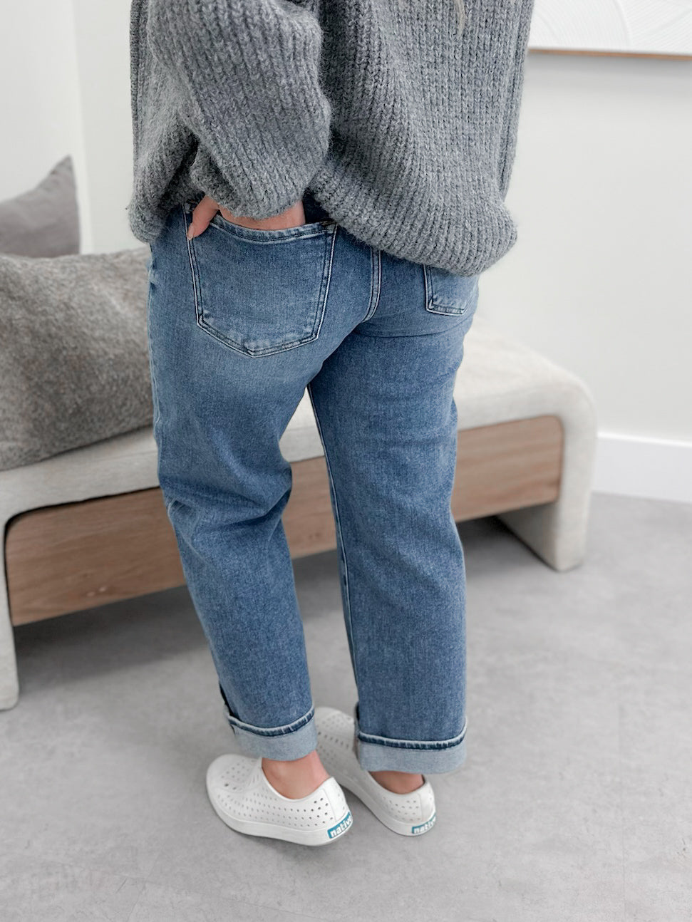 Benrik High Rise Boyfriend Jeans by Risen
