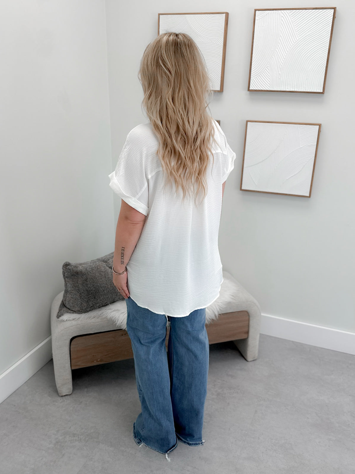Sparrow Button Up Top in Cloud