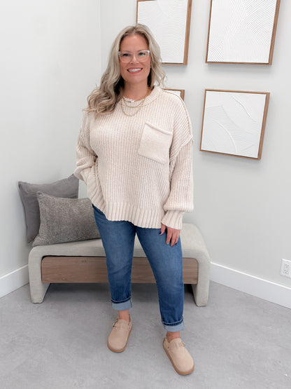 Mitchell Sweater in Ecru