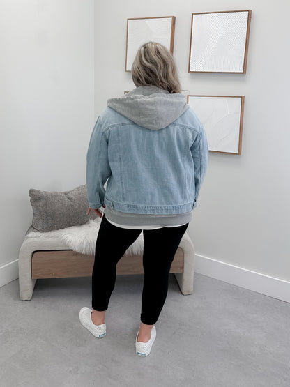 Darby Layered Look Denim Jacket by Risen