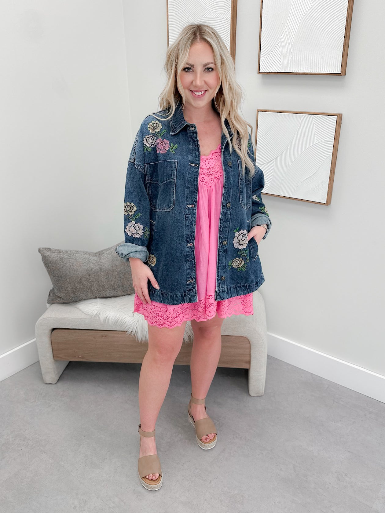 Madison City Embroidered Jacket by Free People