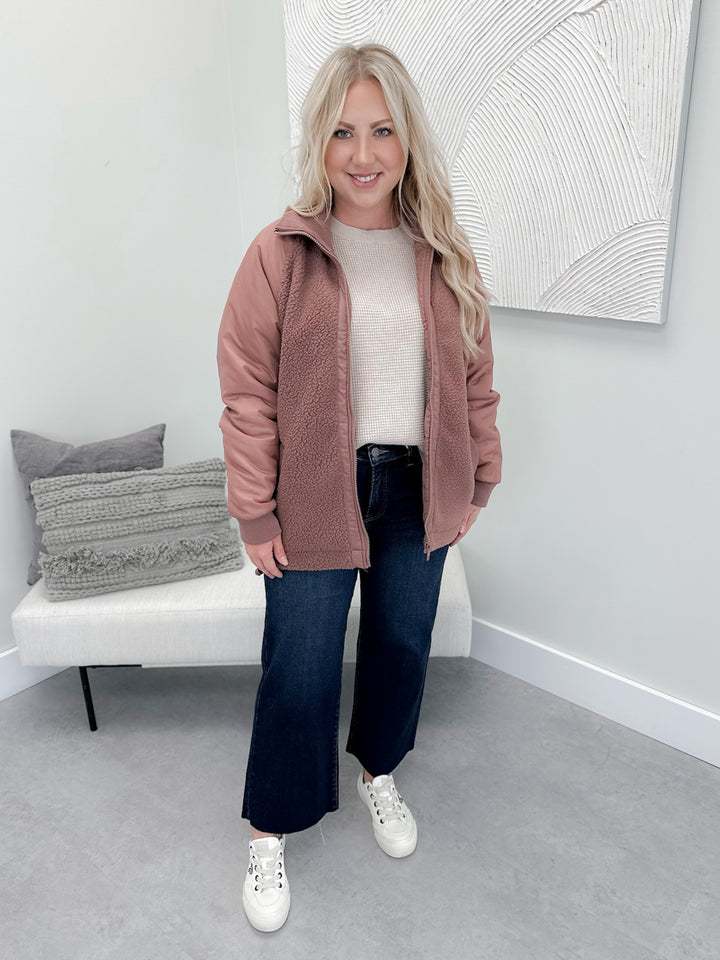 Everest Fleece Jacket in Rose Taupe