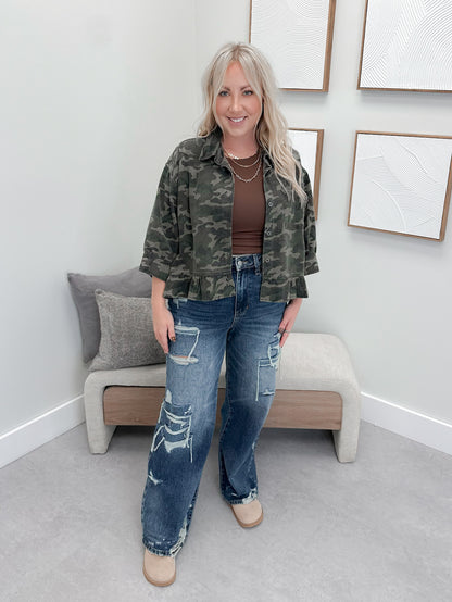 Jane Camo Jean Jacket