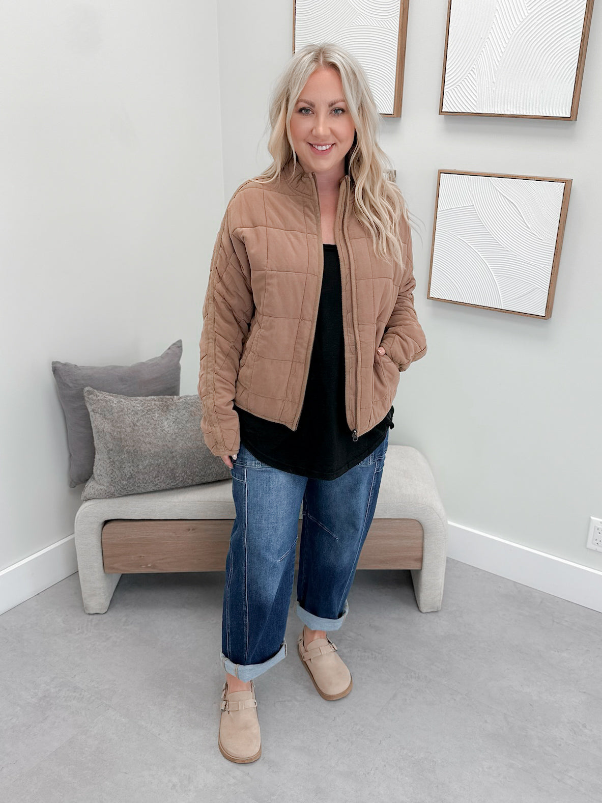 Kit Jacket in Tan