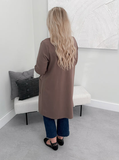Mina Blazer Coat in Mocha