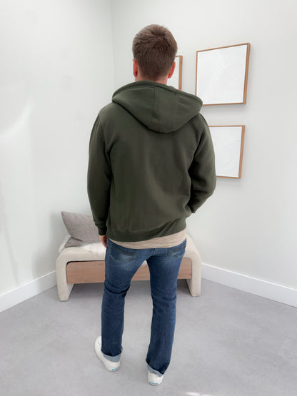 Mens Nico Hoodie in Dark Olive