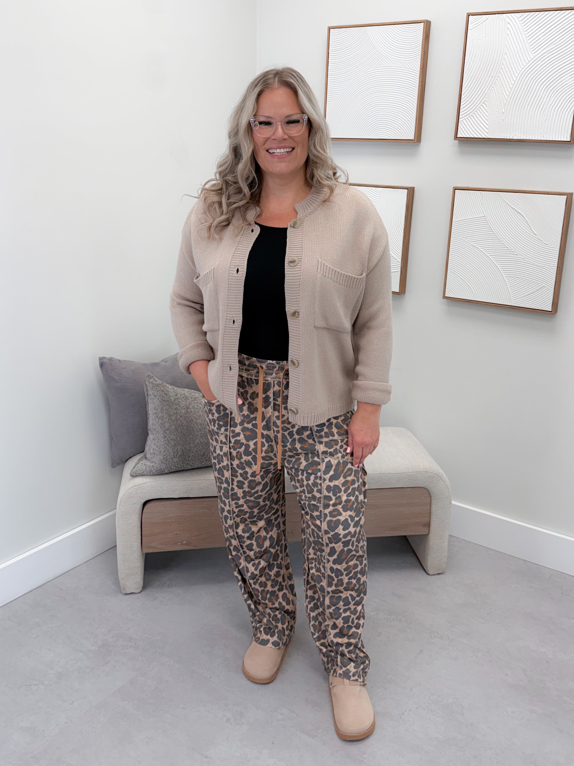 Vienna Cardigan in Taupe