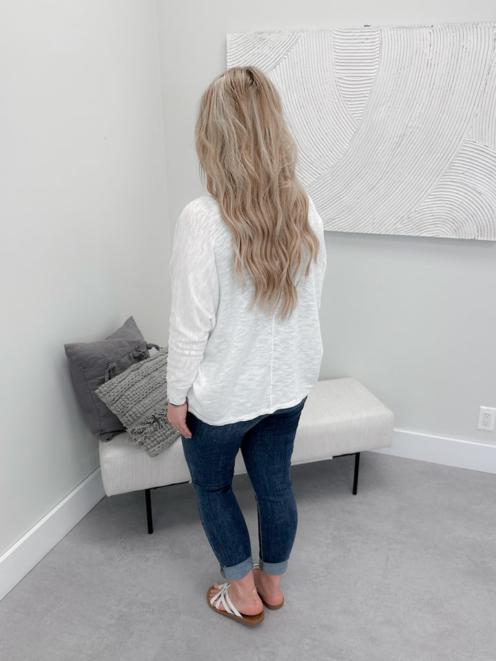 Solace Melange Cardi in Coconut