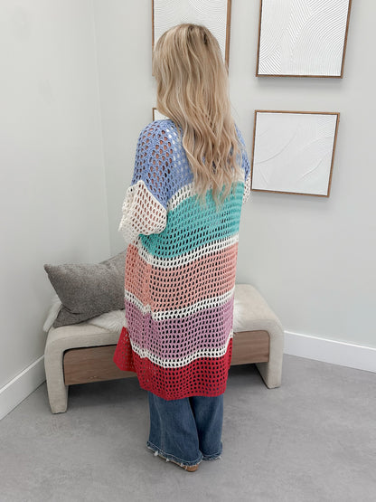 Lawson Cardi in Bright Stripes