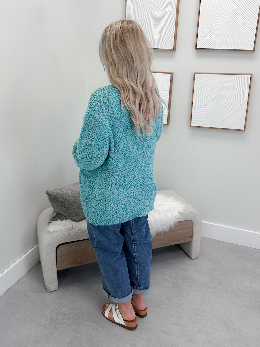 Keller Cardigan in Teal