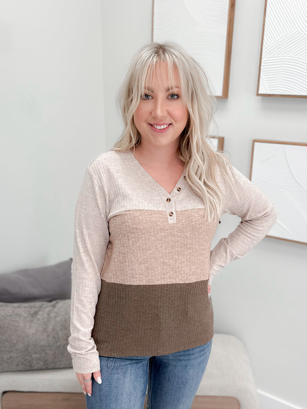 Darcie Long Sleeve in Safari Brown
