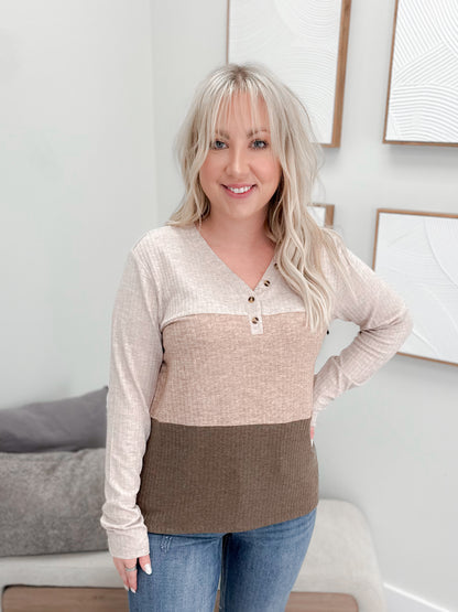 Darcie Long Sleeve in Safari Brown