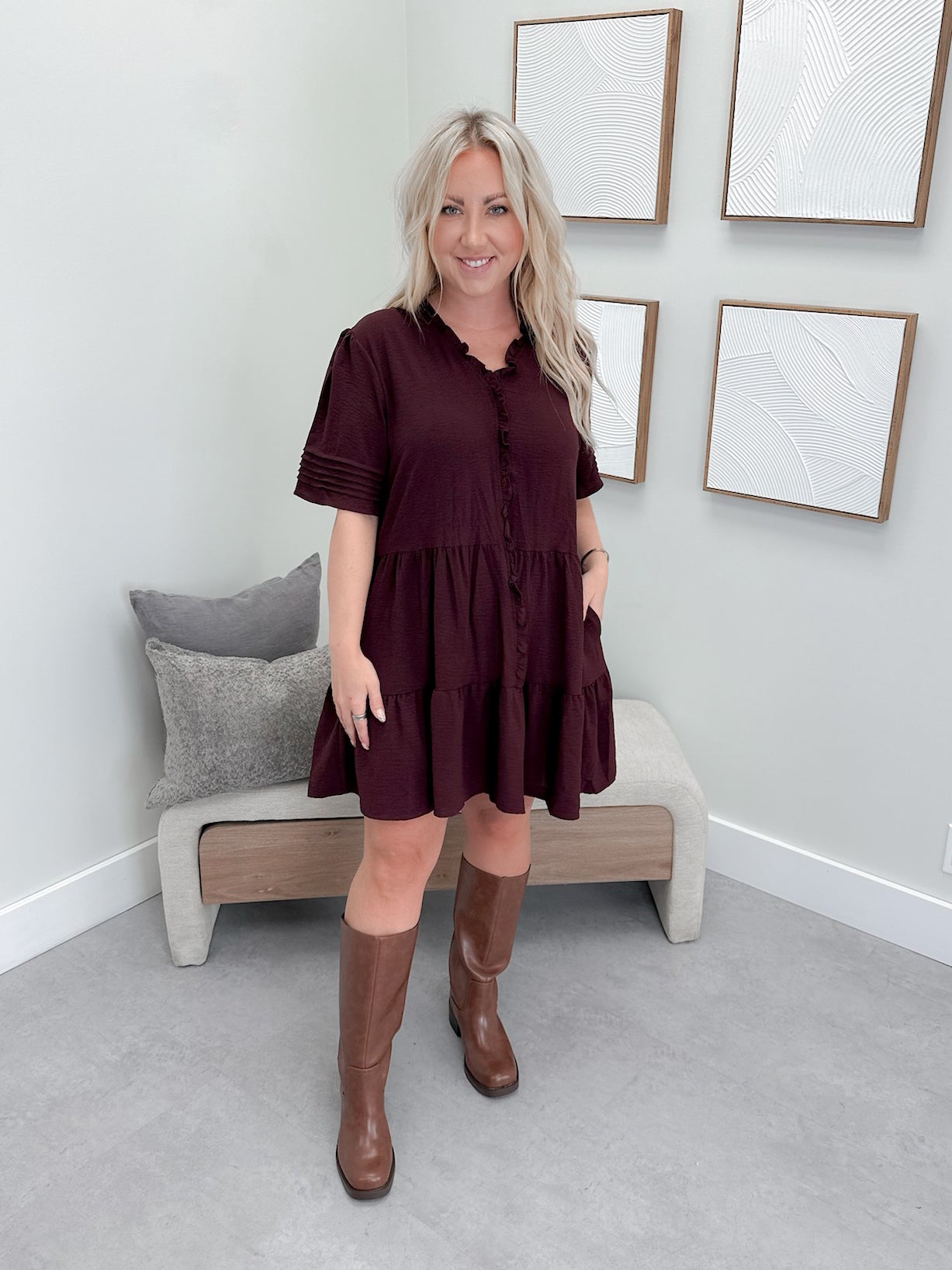 Kayla Dress in Plum