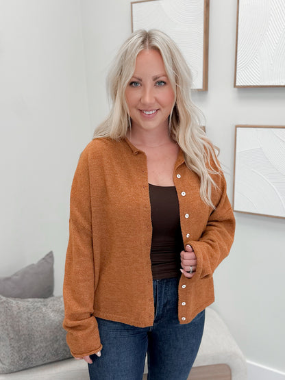 Ember Cardigan in Rust