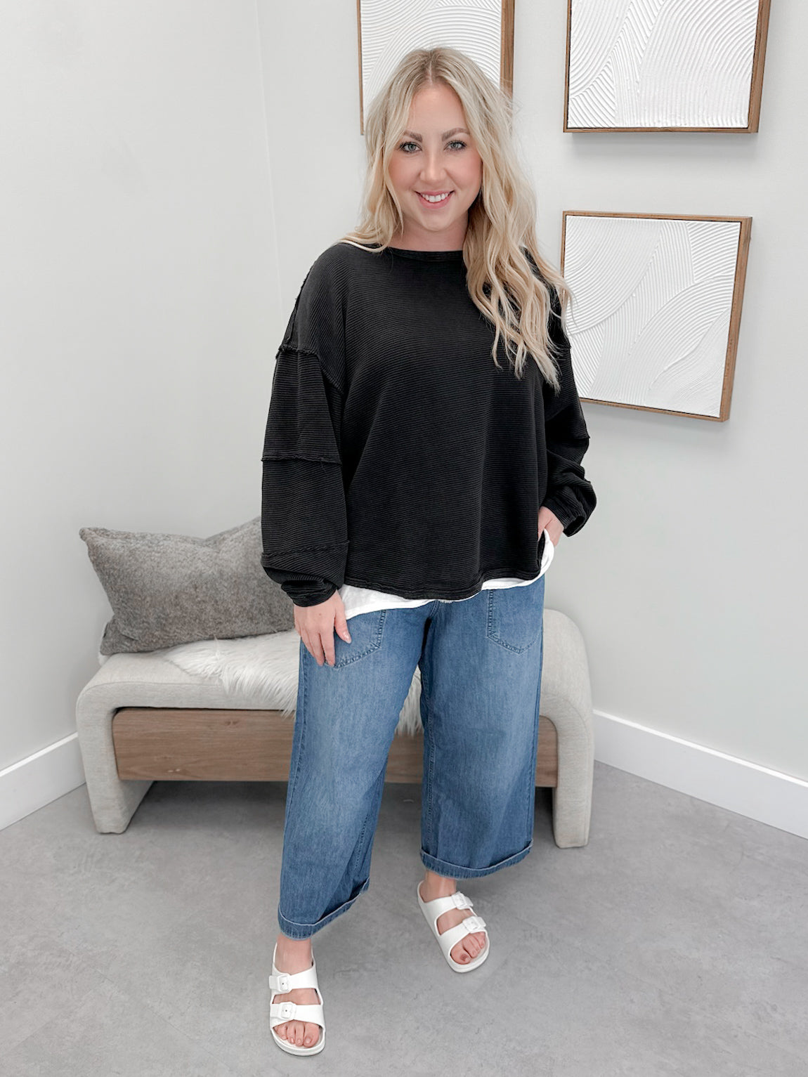 Total Eclipse Tee in Black by Free People