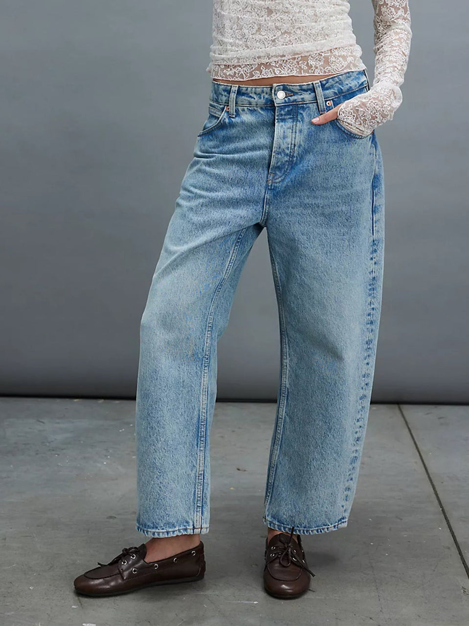 Deep Trance Dropped Boyfriend Jeans by Free People