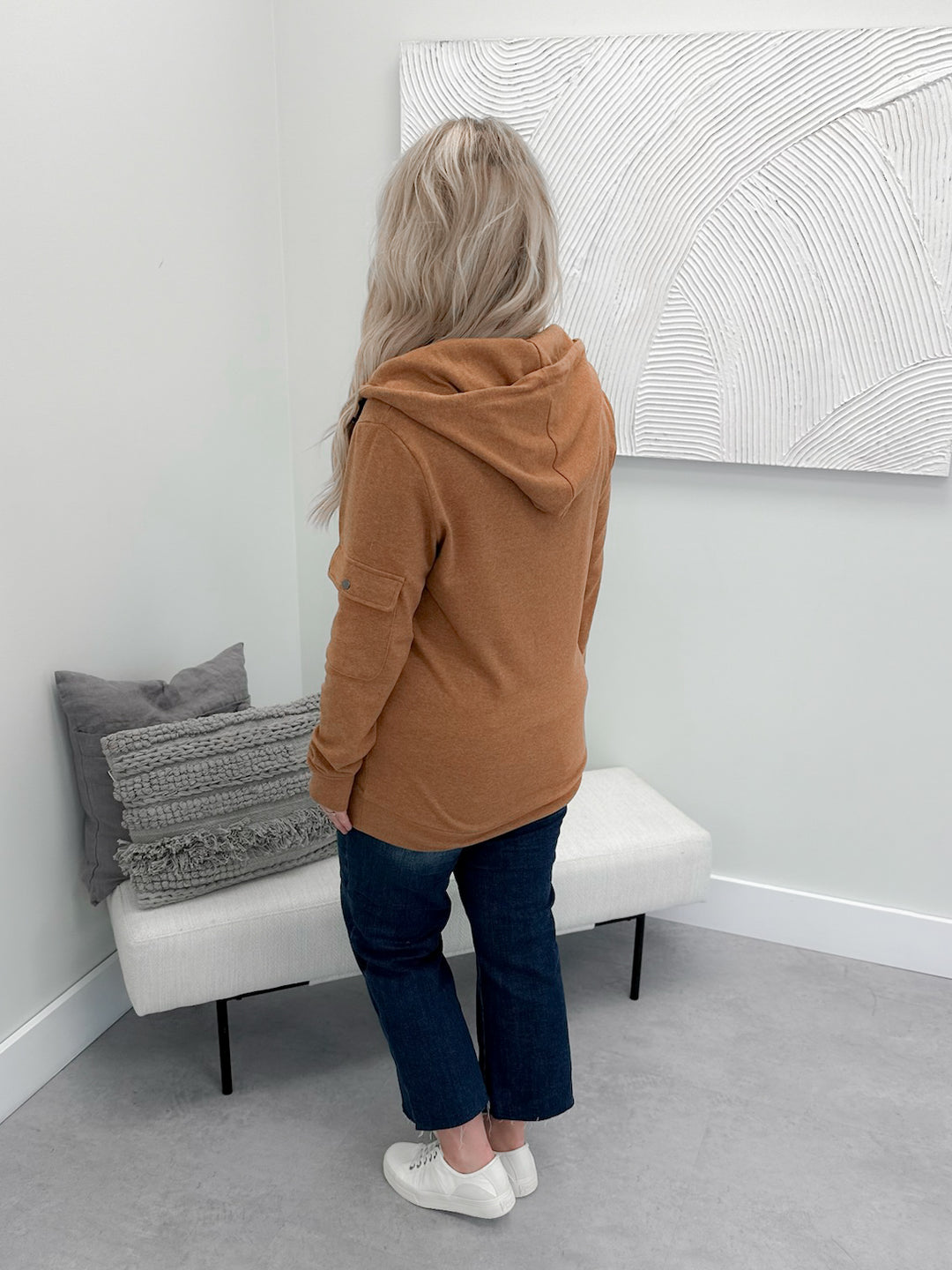 Jovie Half Zip in Camel
