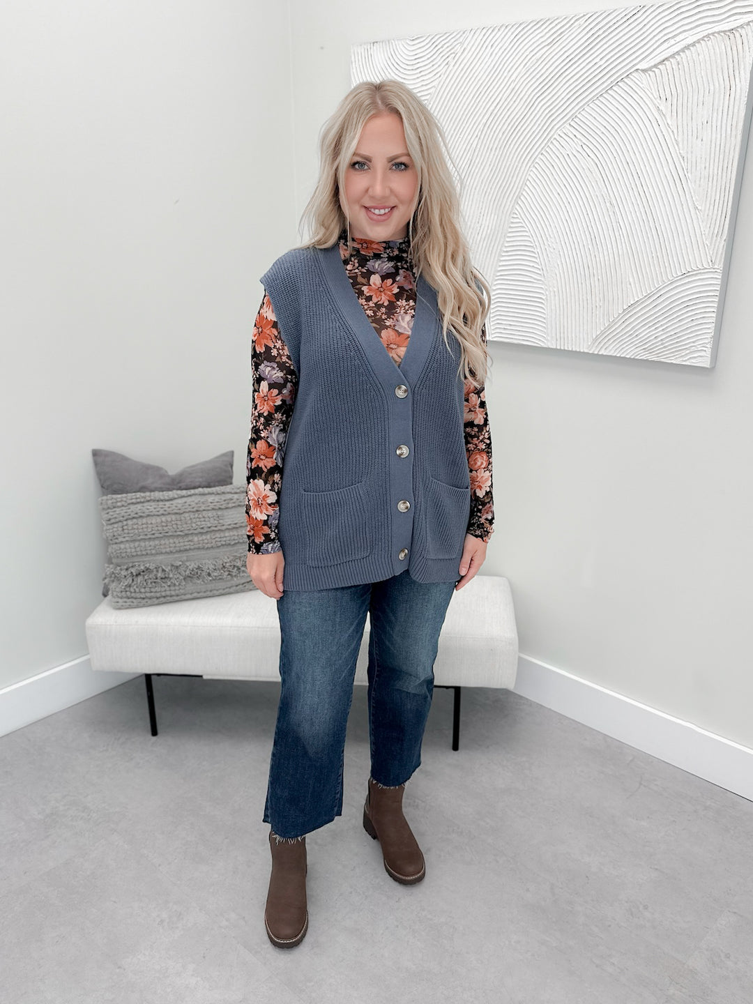 Salem Cardi in Denim