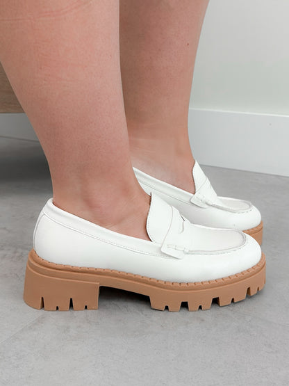 Elias Platform Shoe in White