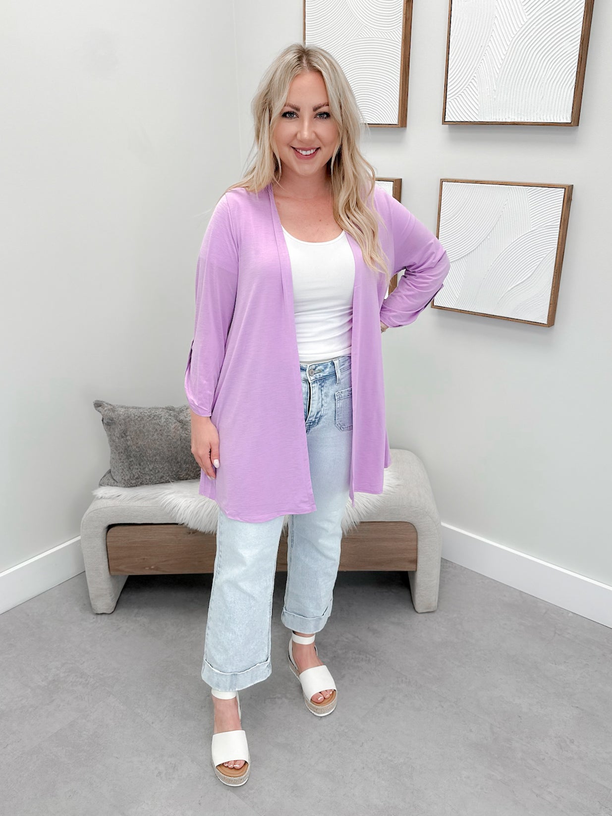 Detria Cardigan in Orchid Bloom
