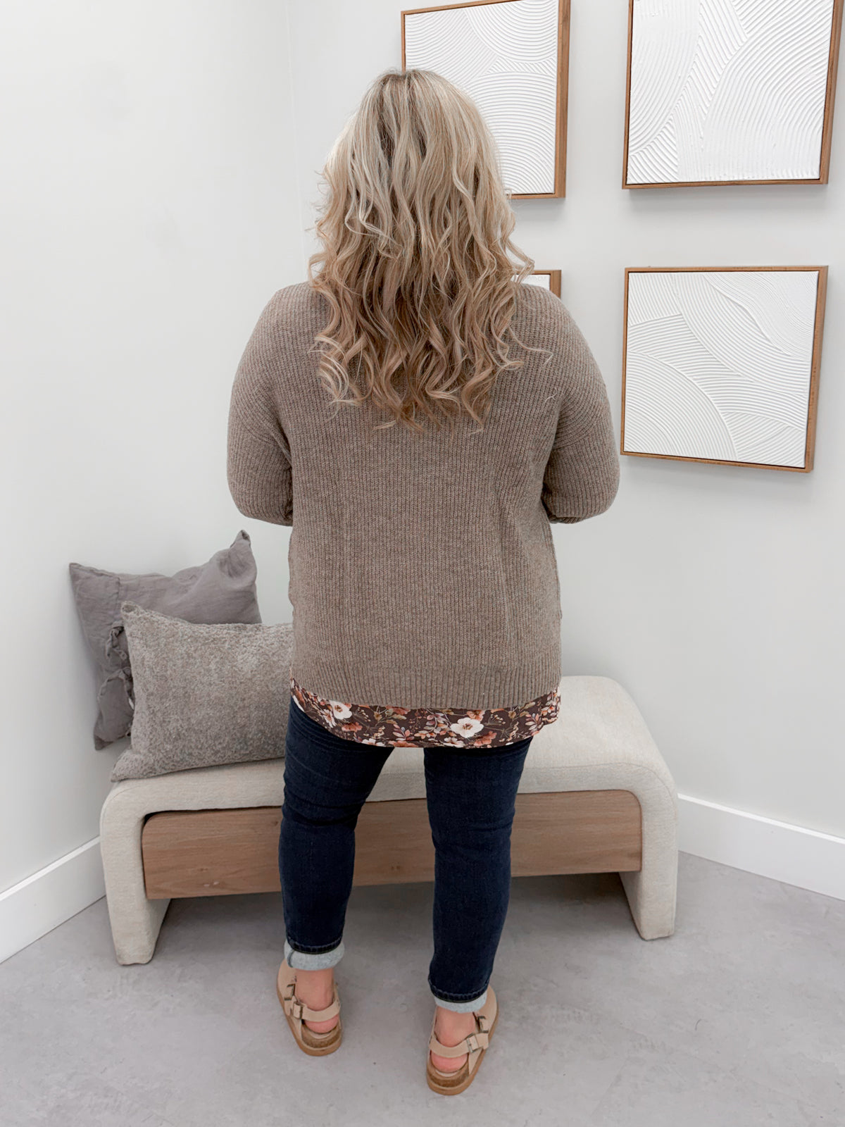 Codi Cardigan in Taupe