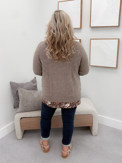Codi Cardigan in Taupe
