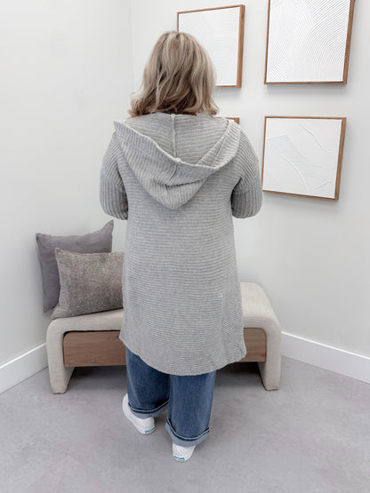 Lillian Long Cardigan in Grey
