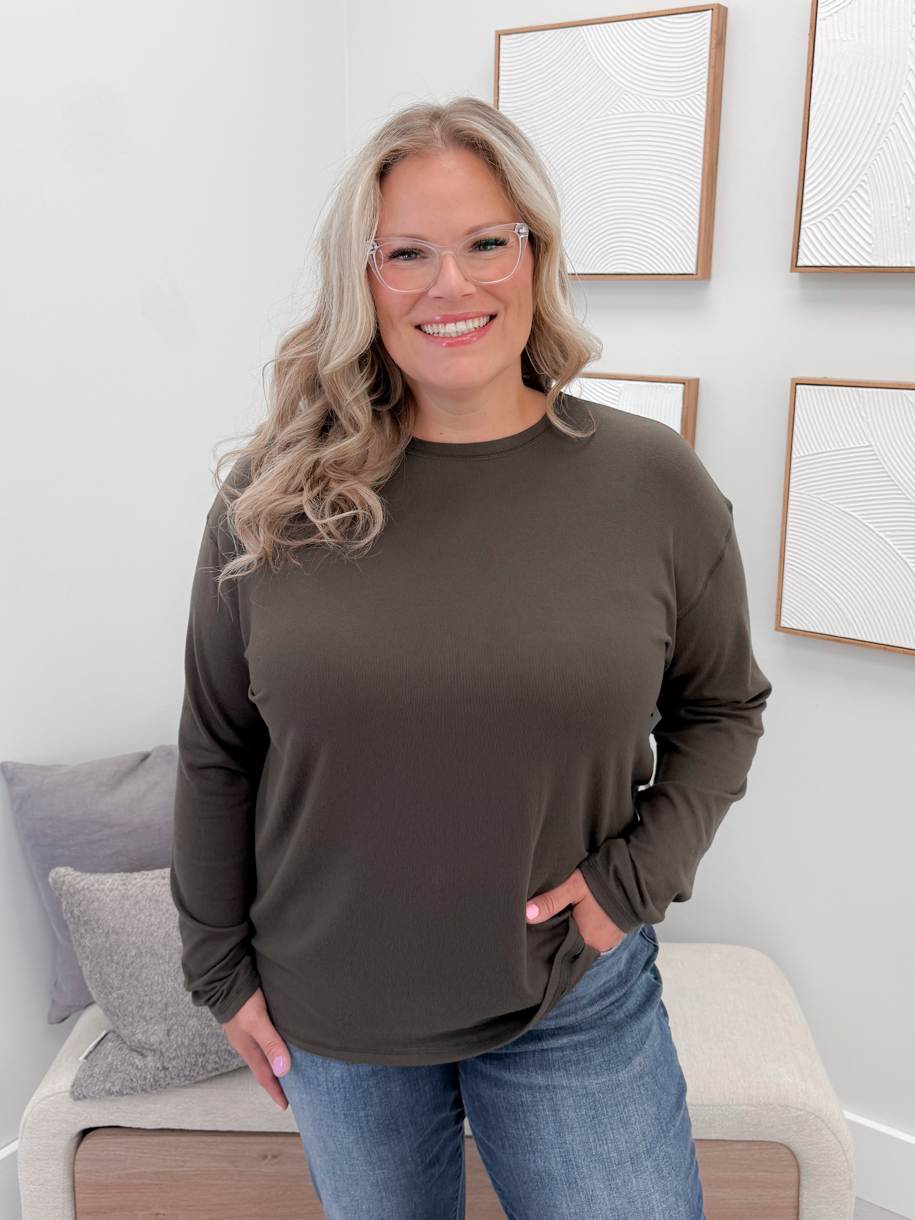 Galoway Long Sleeve in Olive