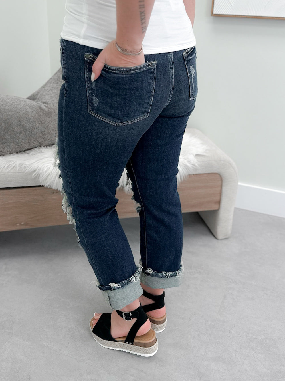 Minka Mid Rise Dark Wash Jeans by Judy Blue