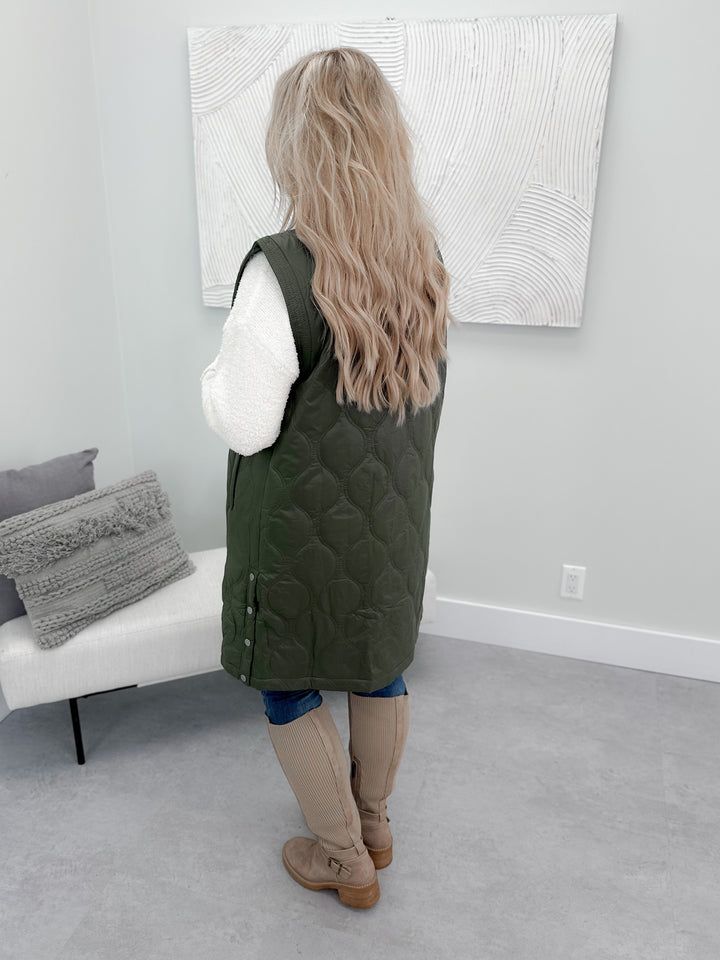 Jovie Vest in Olive