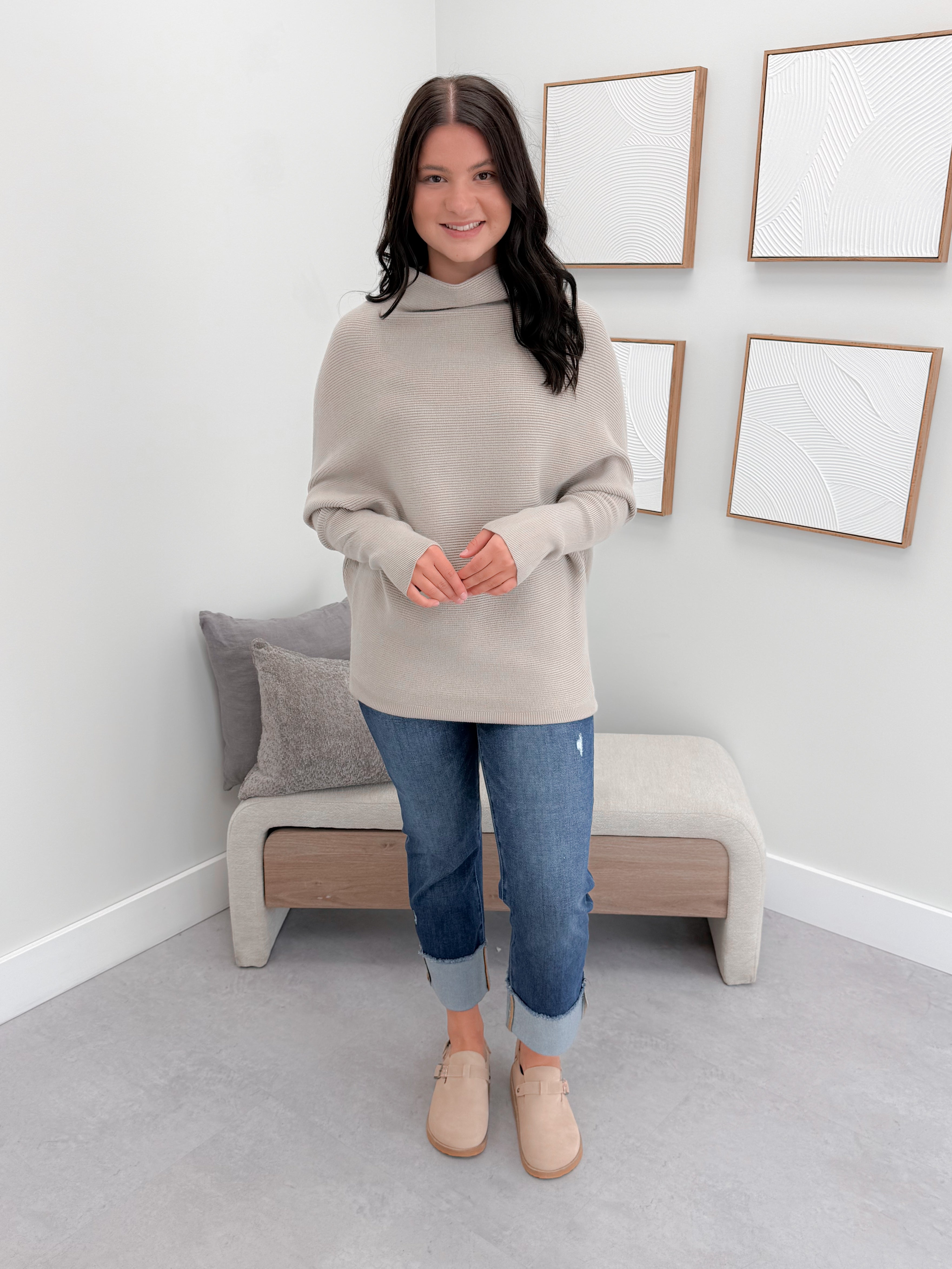 1129 Sweater in Stone by Twenty Nine The Label