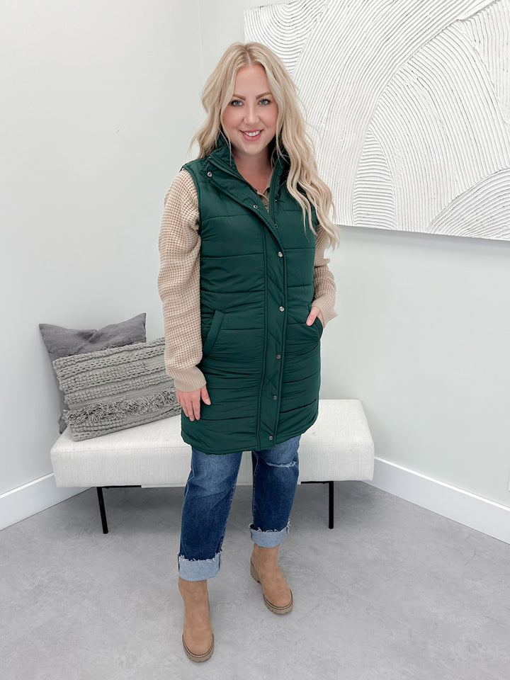 Harlow Vest in Hunter Green