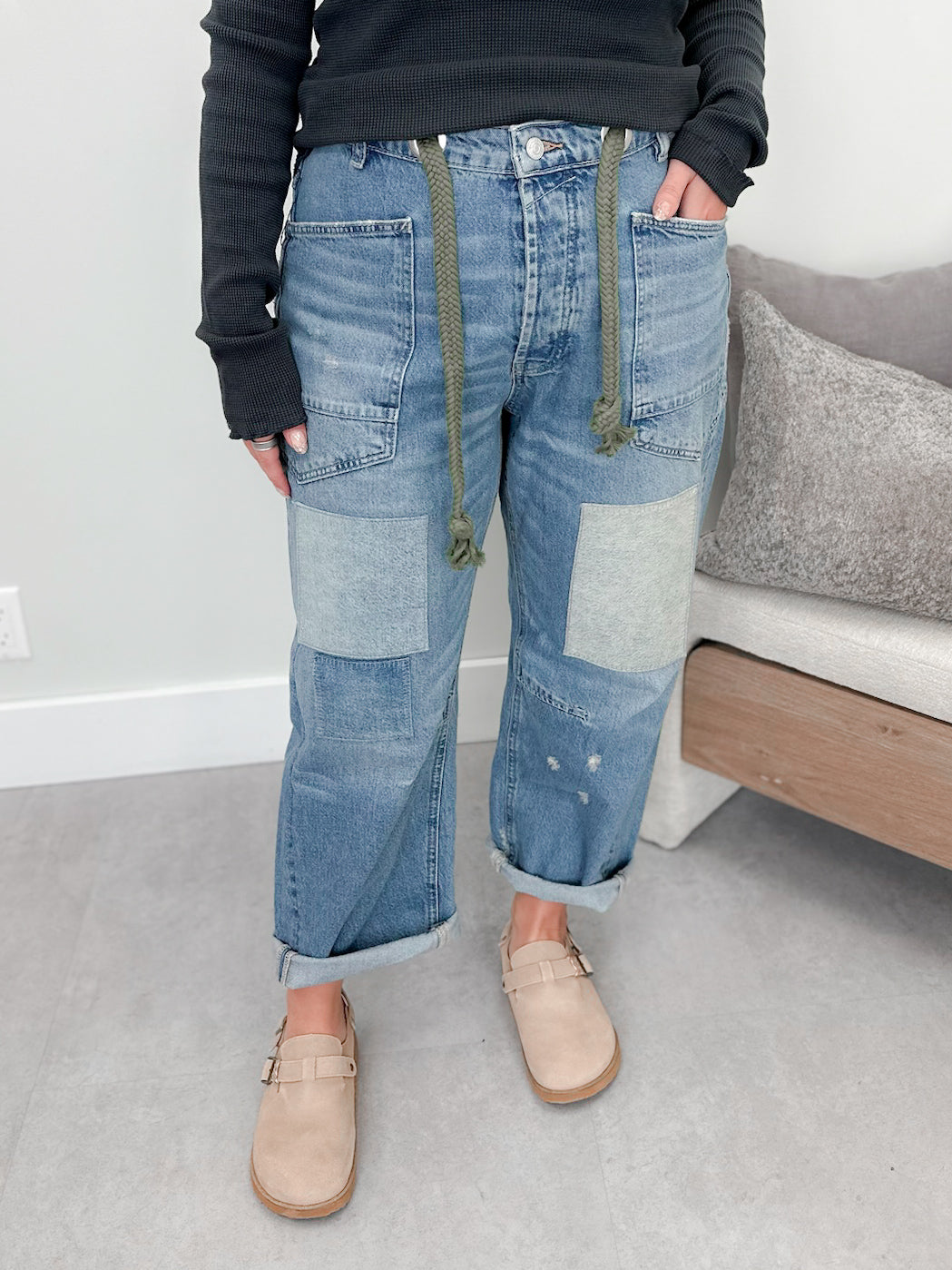 Moxie Pull On Barrel Jeans By Free People