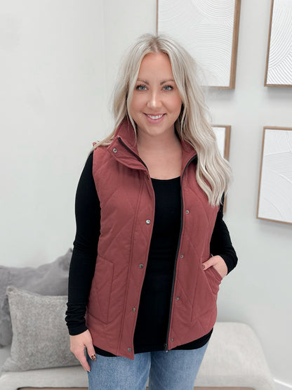 Remy Vest in Burgundy