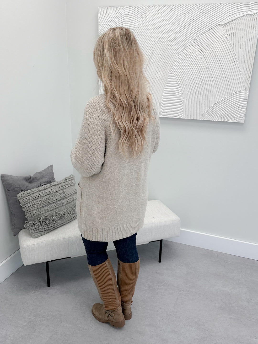 Landyn Cardi in Taupe
