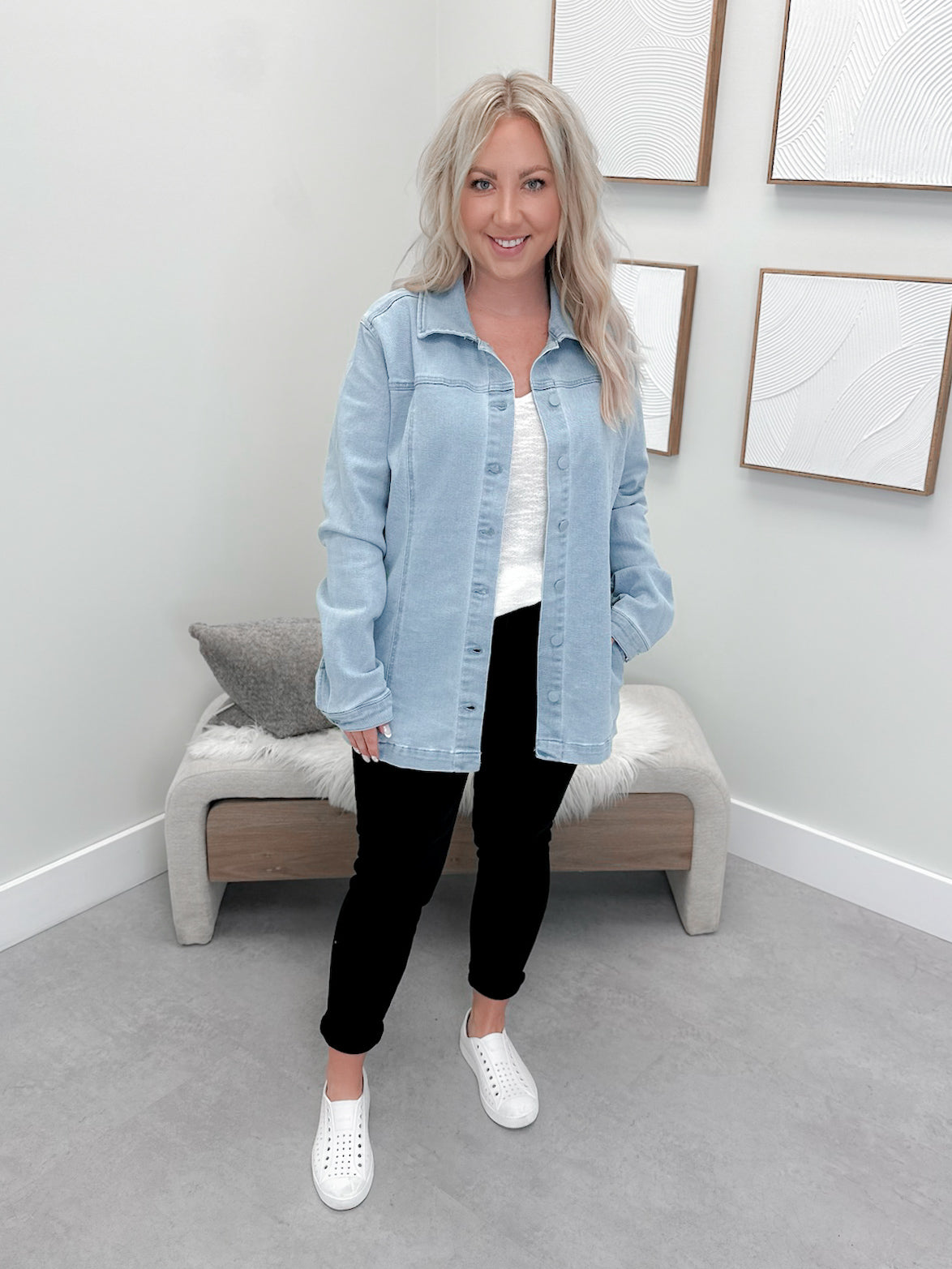 Brenna Jean Jacket in Light Wash