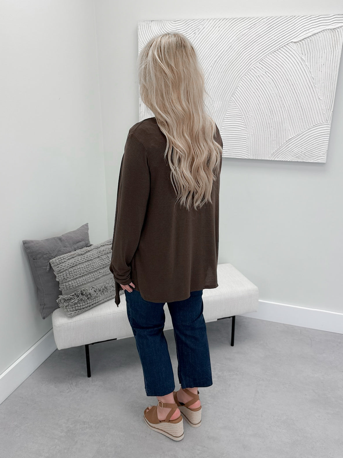 Carter Cardigan in Chocolate