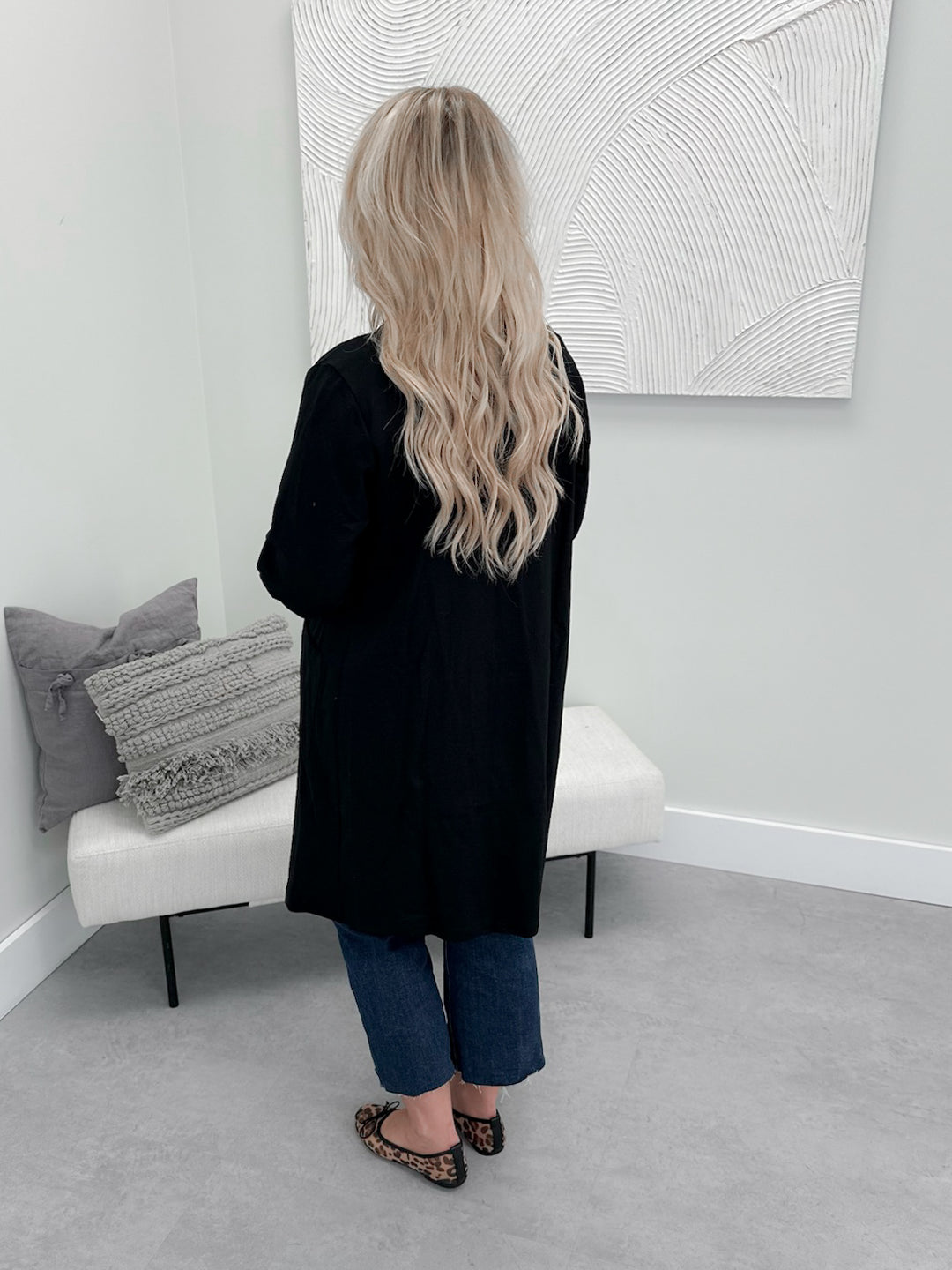 Mina Blazer Coat in Black