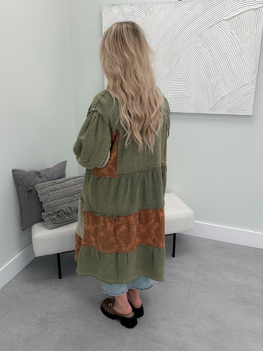 August Mixed Media Button Down by POL