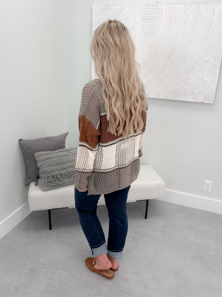 Rhea Crochet Sweater in Maple