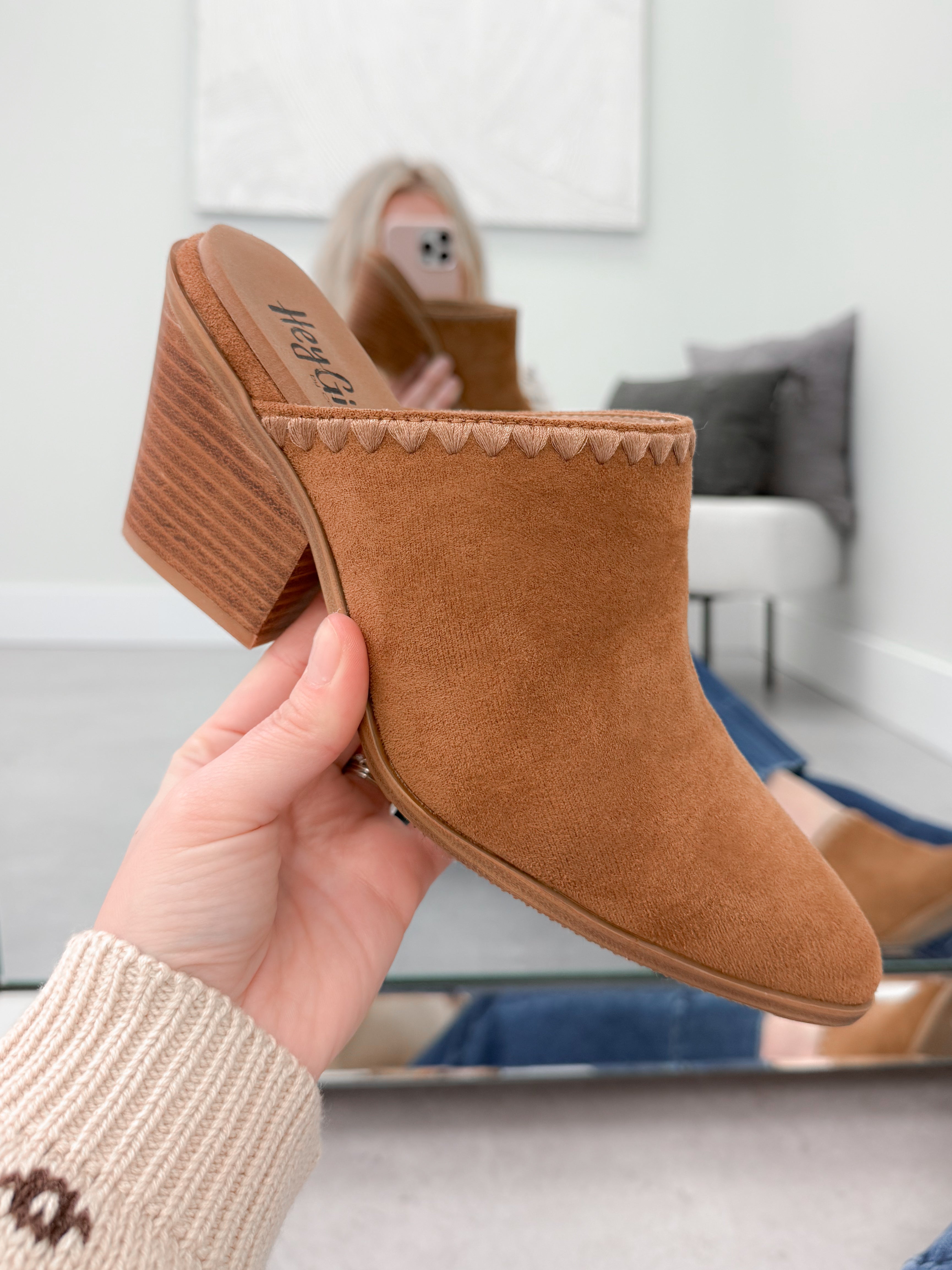 Kick Back Mule in Tobacco - Size 9