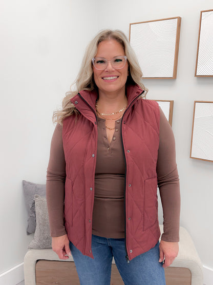 Remy Vest in Burgundy