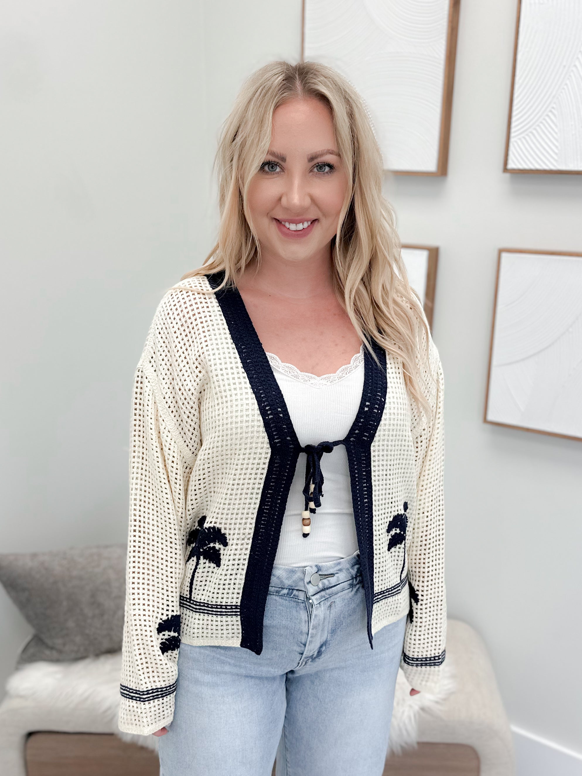 Tahiti Cardi in Ivory