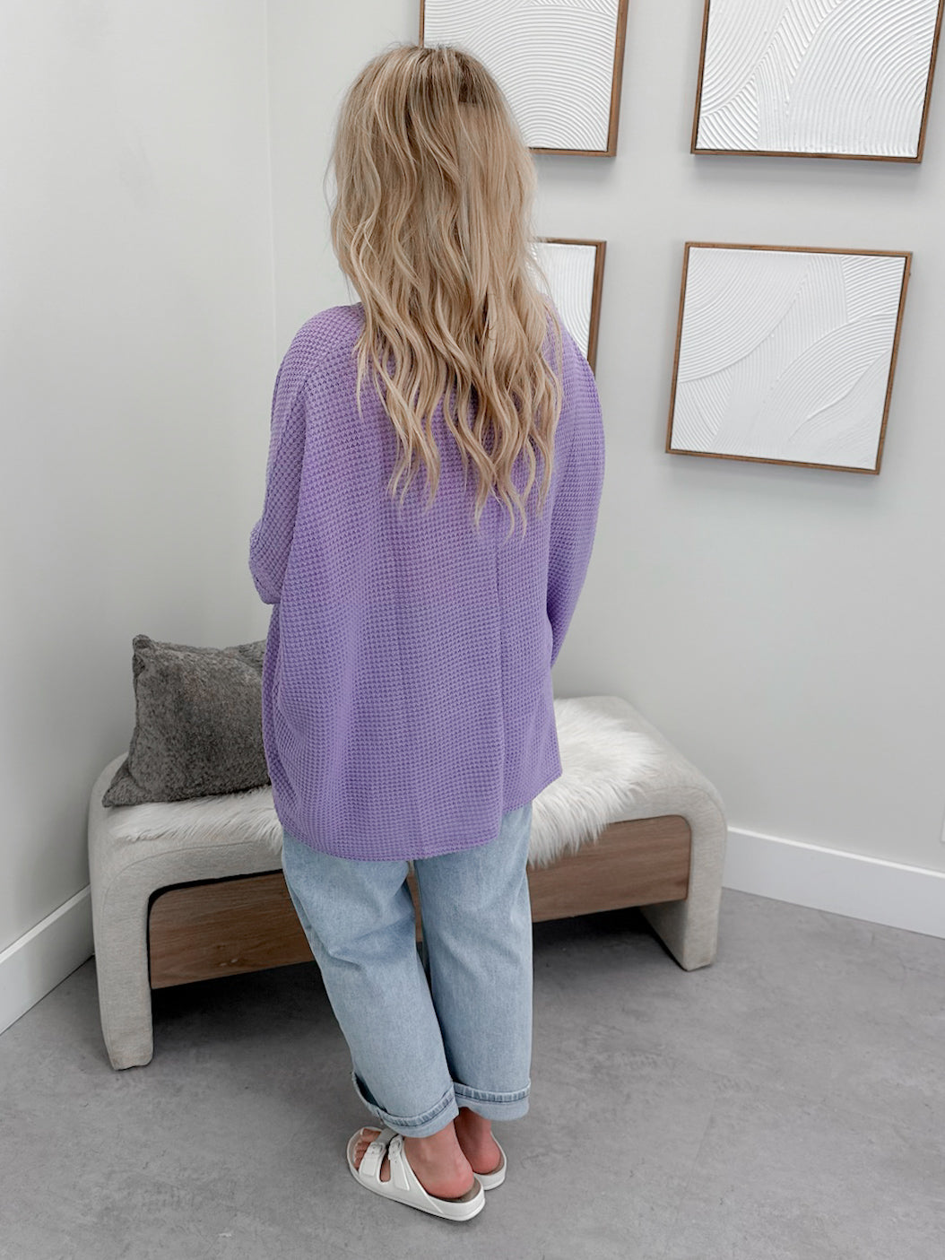 Sante Waffle Top in Orchid