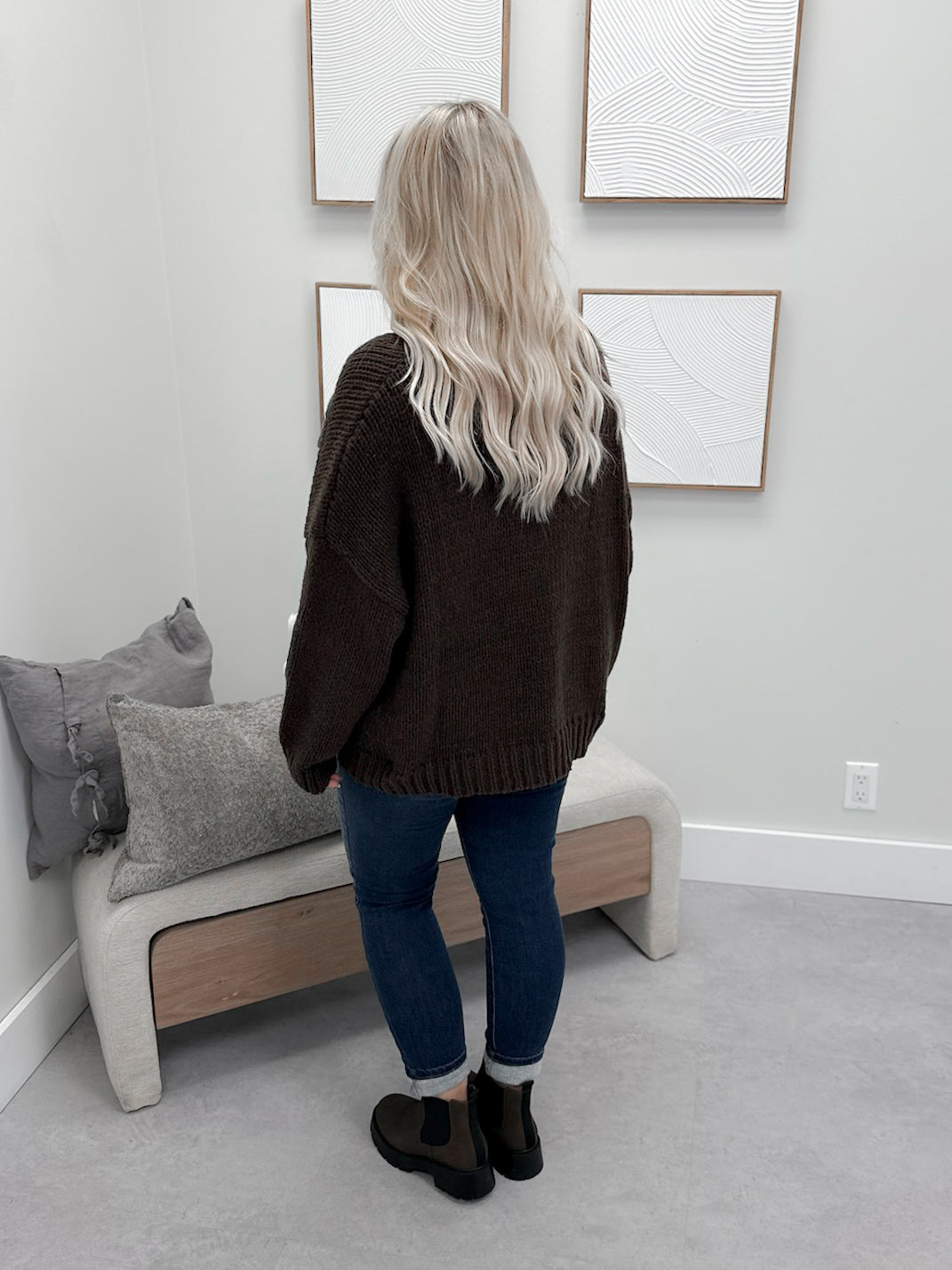 Asters Sweater in Coffee