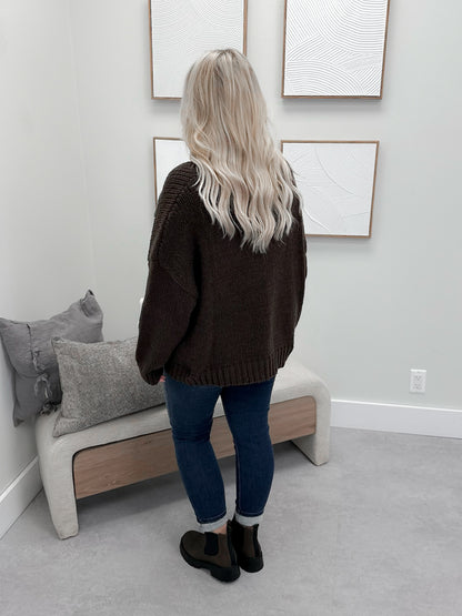 Asters Sweater in Coffee